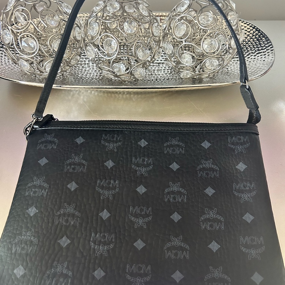 MCM Black Monogram Shoulder Bag
